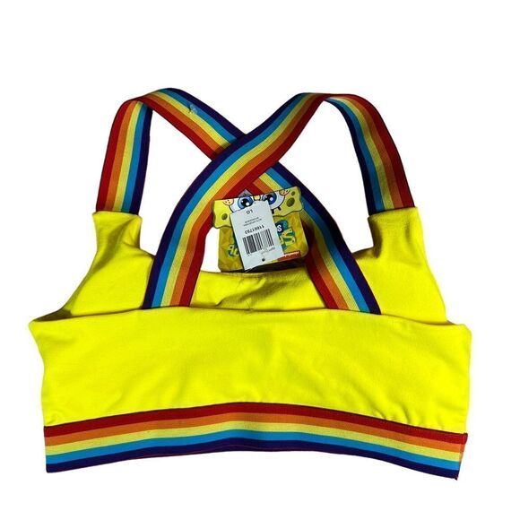 Hot Topic SpongeBob SquarePants Rainbow Sports Bra - Picture 4 of 7
